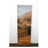 Stretched canvas print on wood frame, 12" x 35.5"