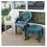 6 pc resin patio furniture