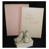 Vintage baby memorabilia: Shoes - Baby book &