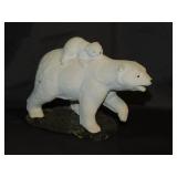 2 polar bear figurines, tallest is 7'
