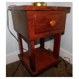 2 pine night stand bedside tables w/ drawers, 15'