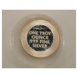 1 troy oz. .999 silver round Confederacy Rebel