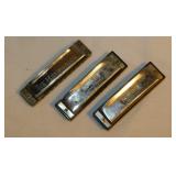 3 harmonicas: 2 Hohner Hot Metal - Kay Chicago