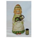 Sewing supplies: 1930's porcelain scissors holder