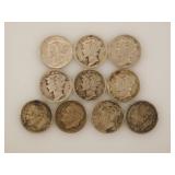 10 silver Mercury Head & Roosevelt dimes