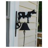 Cast iron cow dinner bell
