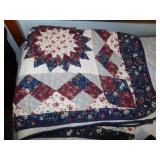 Quilted comforter - 3 bed pillows, one new in pkg.