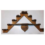 Wooden 3 pc. Wall shelf dï¿½cor w/ hearts