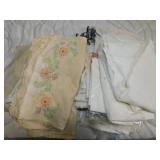 Linens: Hand stitched table runners - Pillowcases