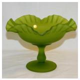Nice 1940's Westmoreland satin green glass