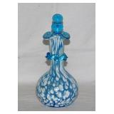 Lovely Rainbow Glass Capri Blue & white splatter