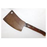 Antique heavy duty full tang steel meat cleaver,