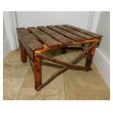 Hand crafted wooden step stool, 17.5' x 14.5' x