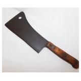 Antique heavy duty full tang steel meat cleaver,