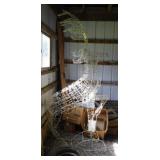Lighted 7' rearing Christmas reindeer yard art