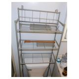 Chrome over-the-toilet shelving unit, 23' x 10' x