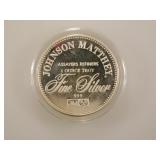 1 troy oz. .999 silver round Johnson Matthey The