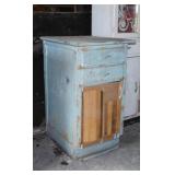 Vintage chippy paint 2 drawer base cabinet,
