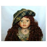 Anne of Green Gables porcelain doll, 17' tall and