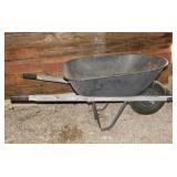 Steel tub wheelbarrow w/ pneumatic tire
