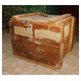 1946 wooden military ammo box, 16' x 15' x 13' -