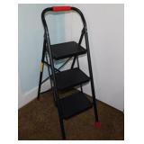 Metal 3 step folding step ladder,
