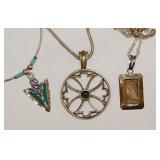 Sterling silver: Turquoise arrowhead pendant