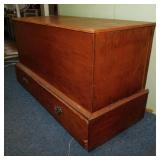 Plywood storage chest, 39" x 18" x 23", bring