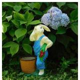 Nice Henri Chrisdon whimsical farmer bunny rabbit