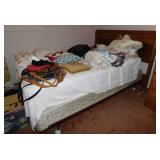 Carolina Furniture oak full size headboard bed &