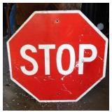 Retired metal STOP road sign