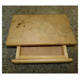 Craft table w/ drawer, no legs, 16" x 10" x 6"