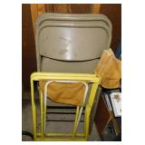 3 metal folding chairs - Folding camp chair