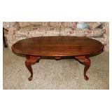 Vintage oval cherry Queen Anne style coffee