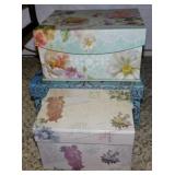 2 decorative storage boxes - Stationery box