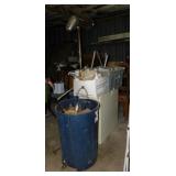 Antique baby stroller - Lamp stands - 2 chairs &