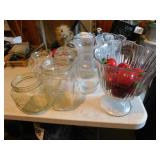 Glass kitchen canister - Golden Harvest glass
