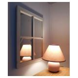 Rustic farmhouse paned wall mirror, 18" x 22" -