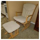 Storkcraft wooden glider rocking chair rocker w/
