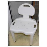 Carex adjustable shower chair w/ back,