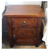 Pine night stand bedside table w/ drawer &