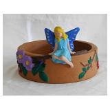 Rare PartyLite Fairy terracotta pillar candle