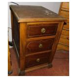 Vintage wooden night stand bedside table,