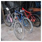 3 mountain trail bicycles bikes