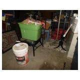 3 antique chairs - 4 empty Milwaukee tool cases &