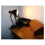 Office: Desk lamp - Paper trays - Roll top box