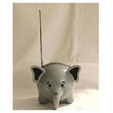 1980's Elitronix elephant AM/FM radio, 4' tall