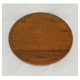 1960's Walnut lazy susan marked Margaret Studios,