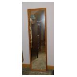 Framed full length dressing mirror, 15.5' x 55.5'