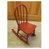 Child's wooden rocking chair, 18' tall